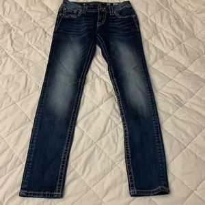 MISS ME JEANS Women's Size 28 Skinny Embellished Low Rise Stretch JE5GOGS3R